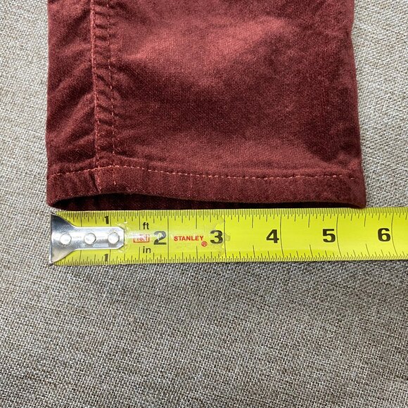 LOFT Made & Loved Velvet Like Jeans Women's 28 Mid Rise Rust Red Casual Pants - Picture 13 of 14